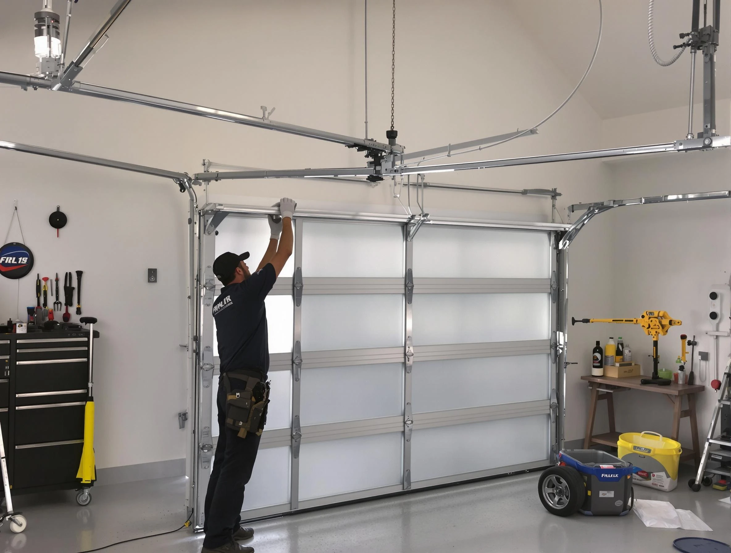 Maple Grove Garage Door Repair certified team performing precision garage door installation in Maple Grove