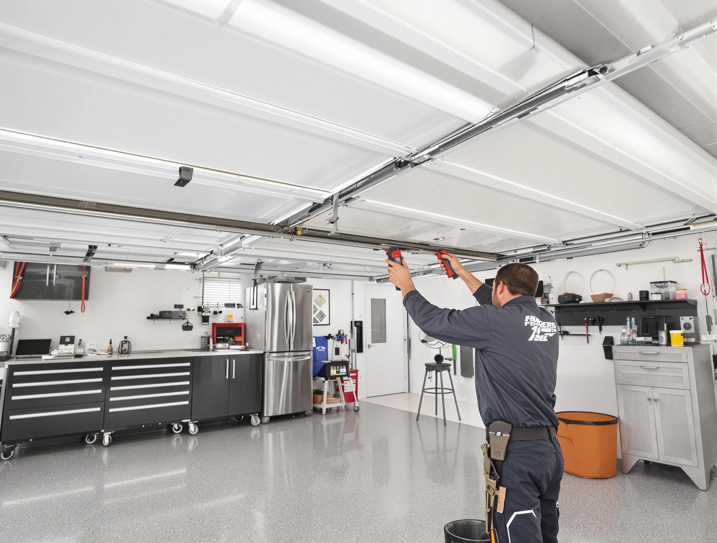 Overhead garage door repair service by Maple Grove Garage Door Repair in Maple Grove